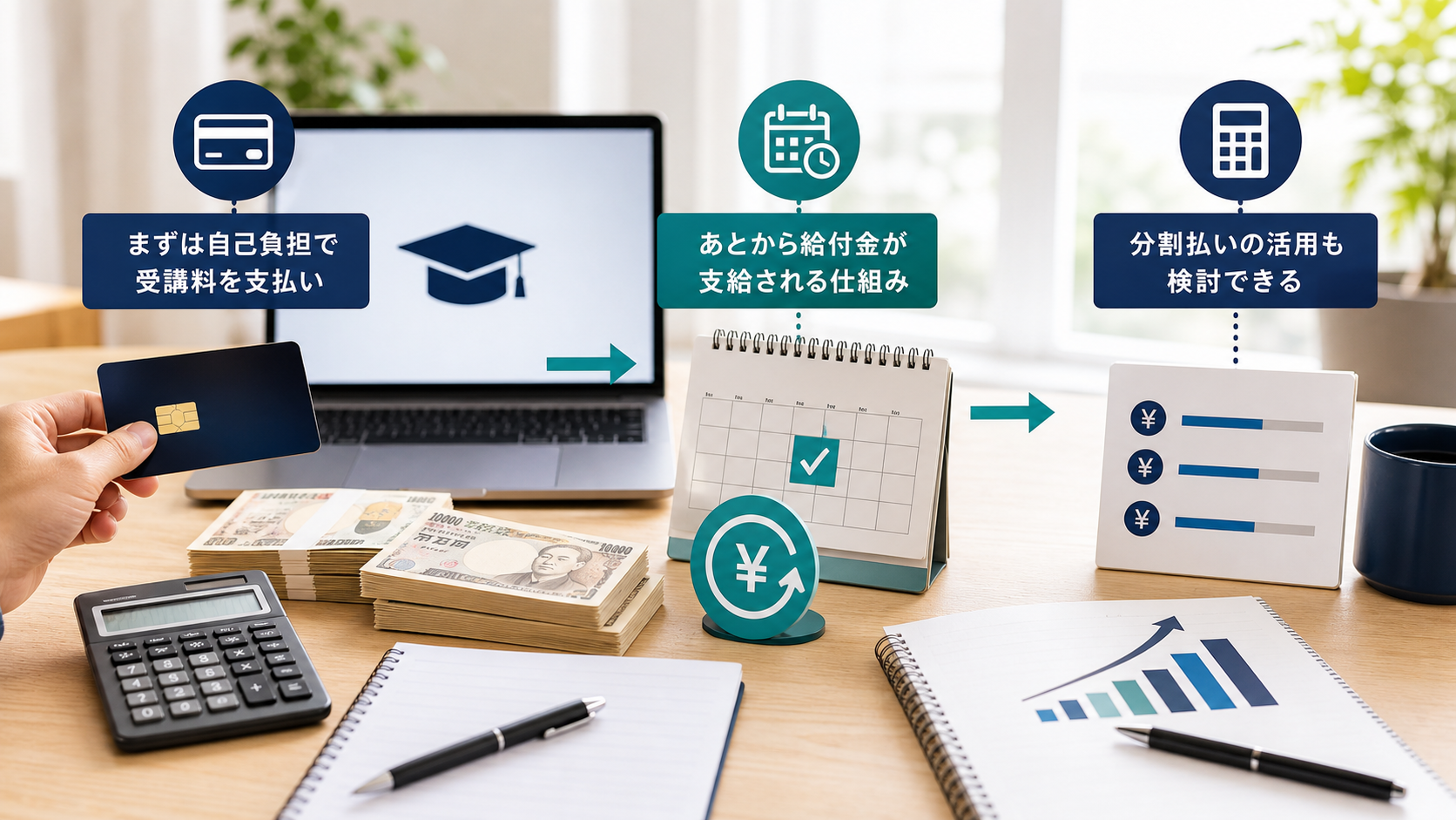 AIスクール給付金は申込時の値引きではない｜先払い額・戻るタイミング・分割可否を整理